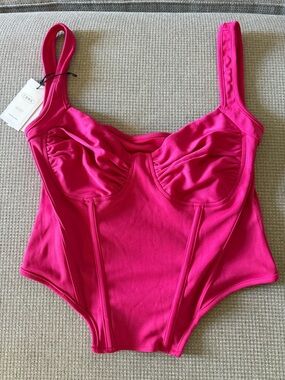 Brand New Cider Hot Pink Corset Crop Top